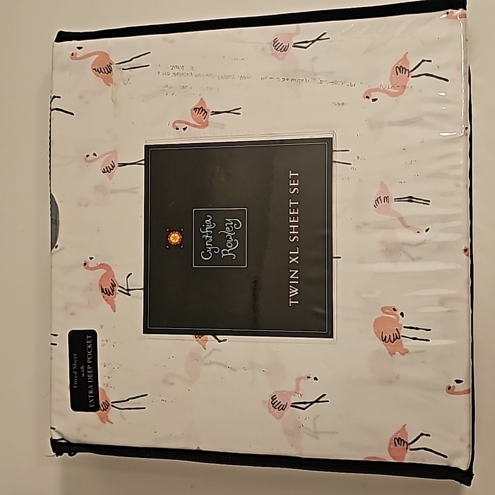 New Cynthia Rowley Twin xl sheet set Flamingos
